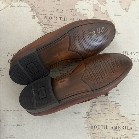 G.H.BASS Leather Tassel Kilt Loafers WIDE Width Men’s 10 E Whiskey - Picture 3 of 11